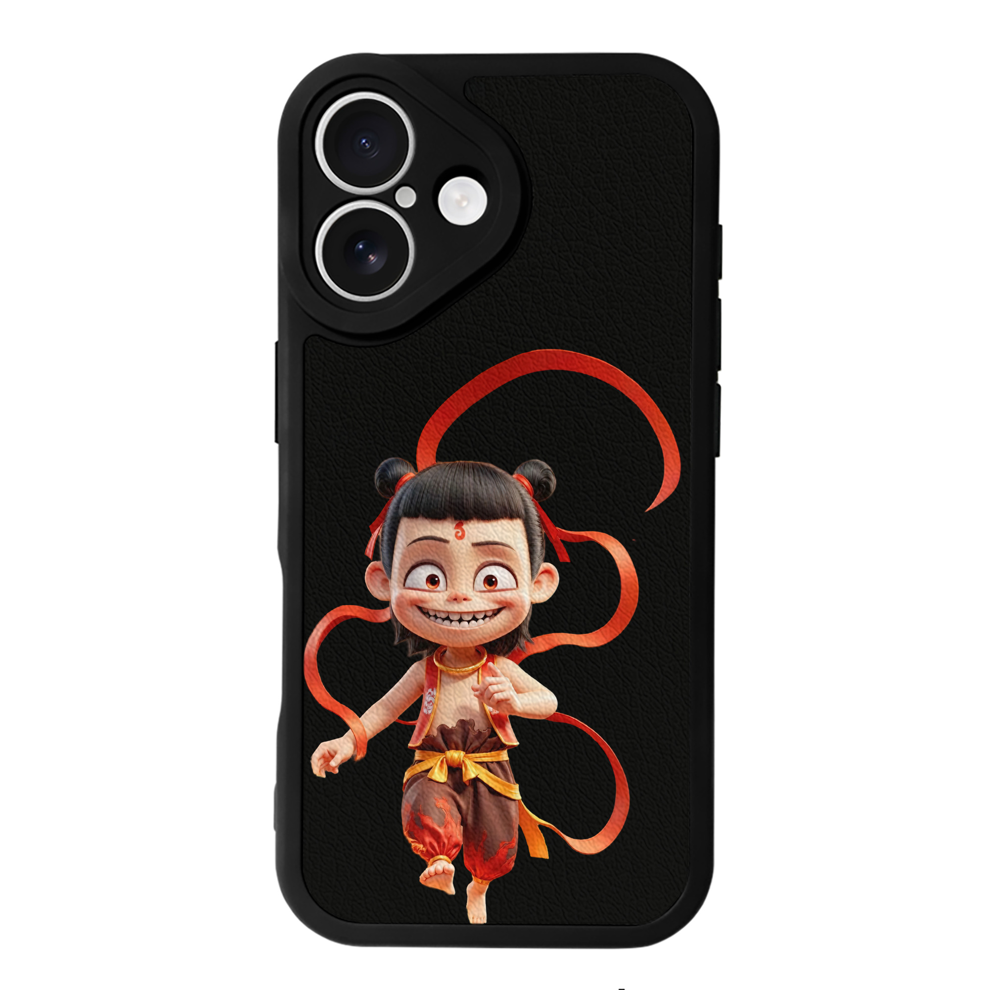 （画像用） Ne Zha 2 ナタ 魔童の大暴れ 【iPhone 16シリーズ対応】シリコンスマホケース（レザー調） 材質：シリコン